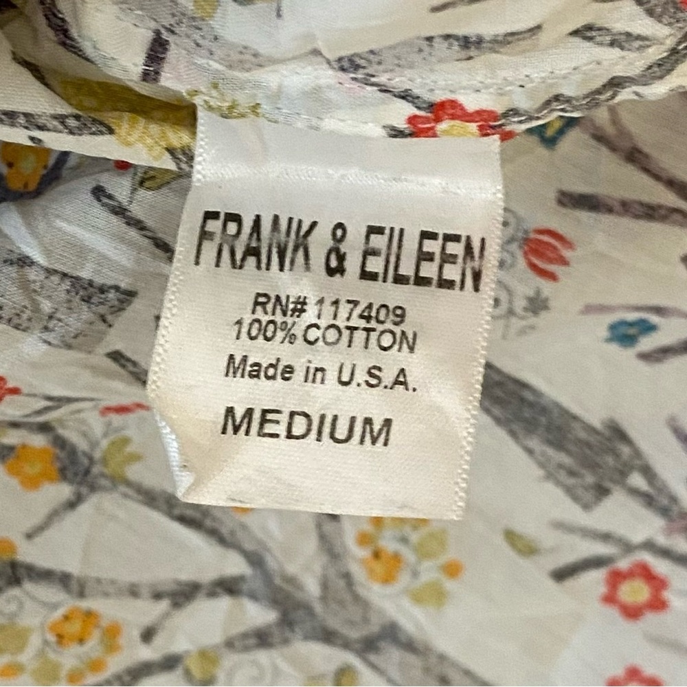 Button Down Frank & Eileen Floral Shirt  Long Sleeve Preppy Comfortable Luxe - Picture 9 of 15